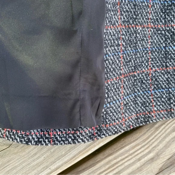 Heartloom Ivy Blazer Charcoal Plaid Button Front - Picture 9 of 15